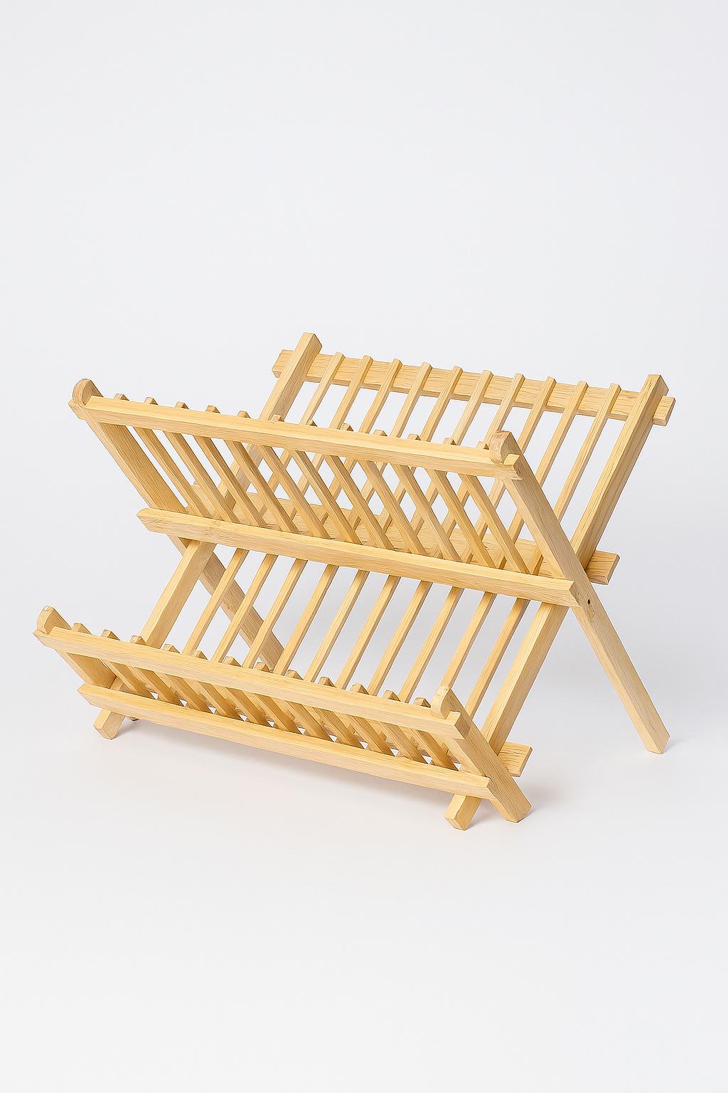 Foldable Bamboo Dish Rack – 18x12”