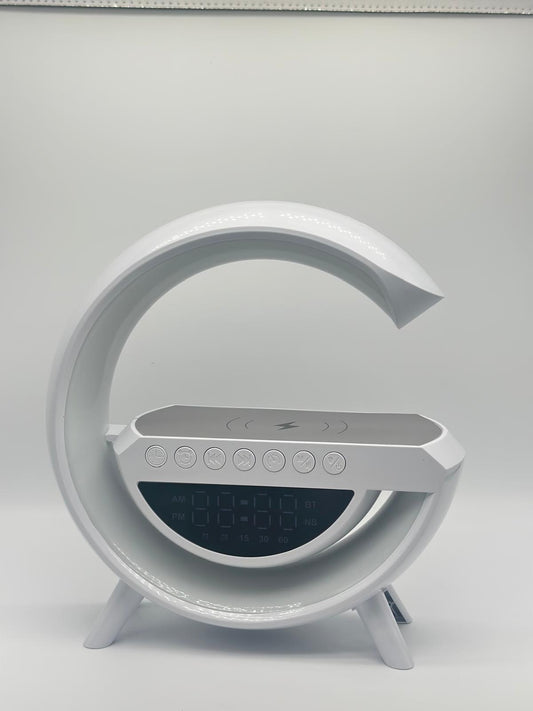 BT-3401 LED Wireless Charging Bluetooth Speaker with Clock & Alarm