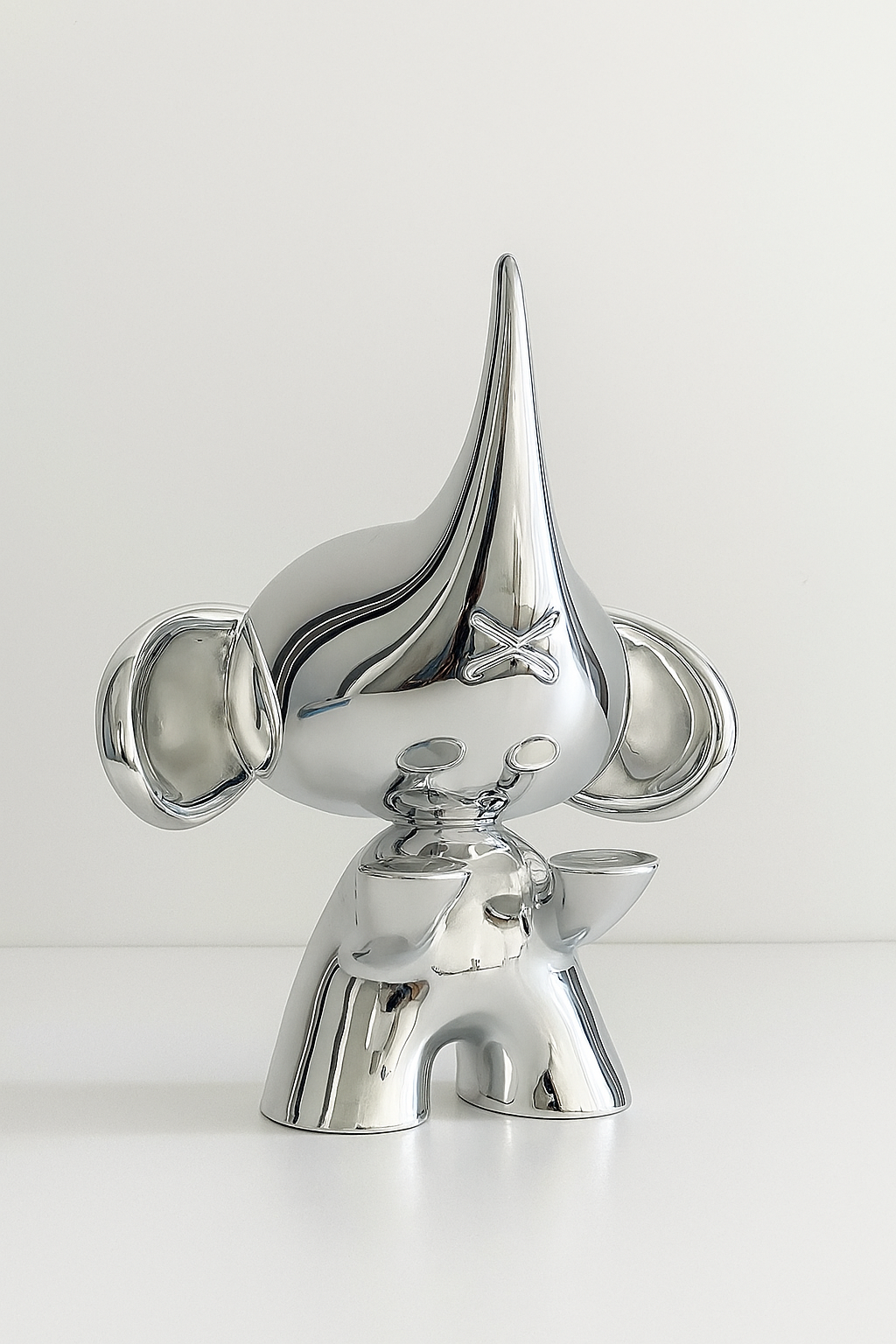 Chrome Finish Designer Toy with Stainless Steel Tray