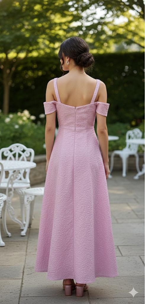 Elegant Off-the-Shoulder Textured Ball Gown