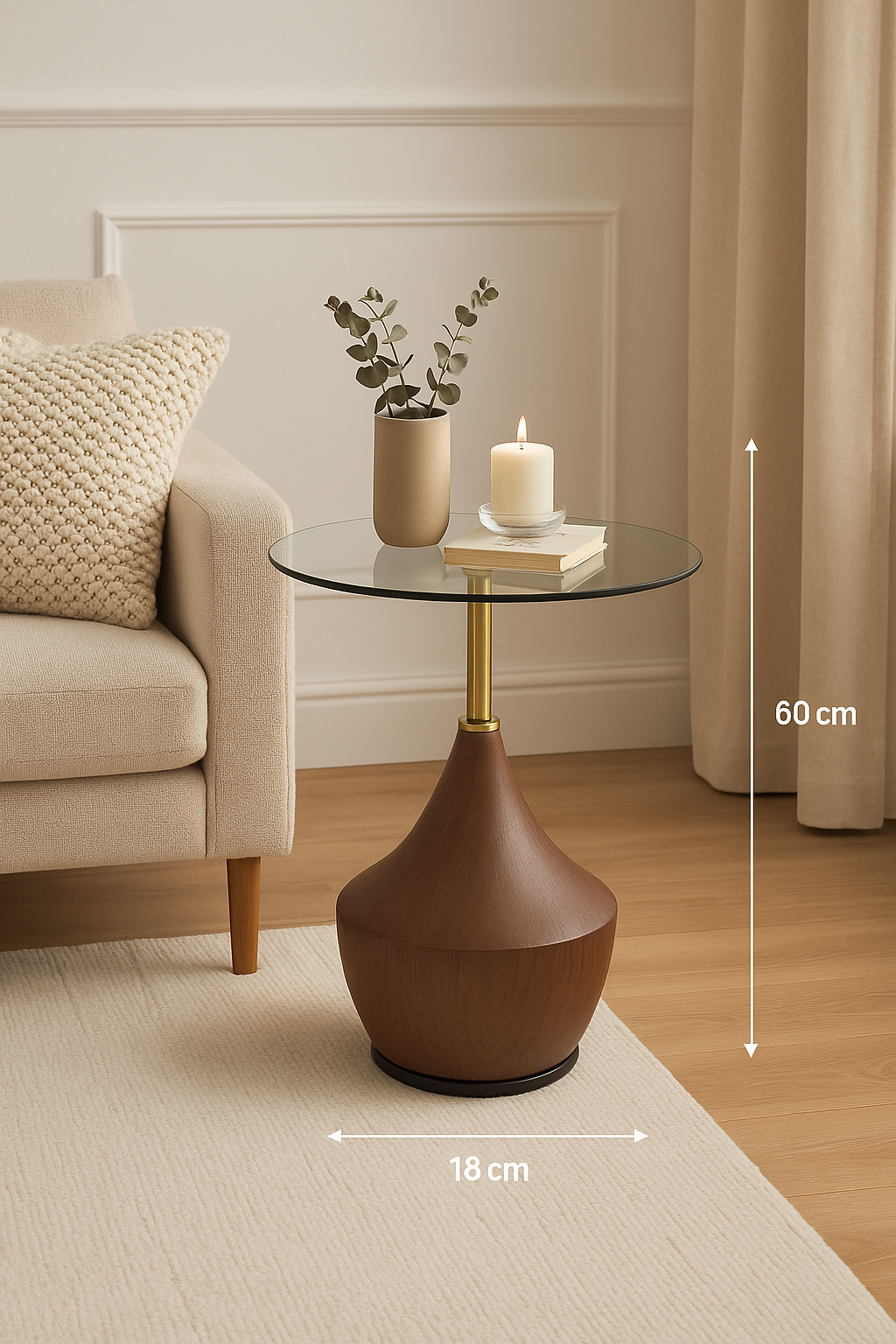 Modern Elegance Glass-Top Side Table ā Sleek Style Meets Everyday Function