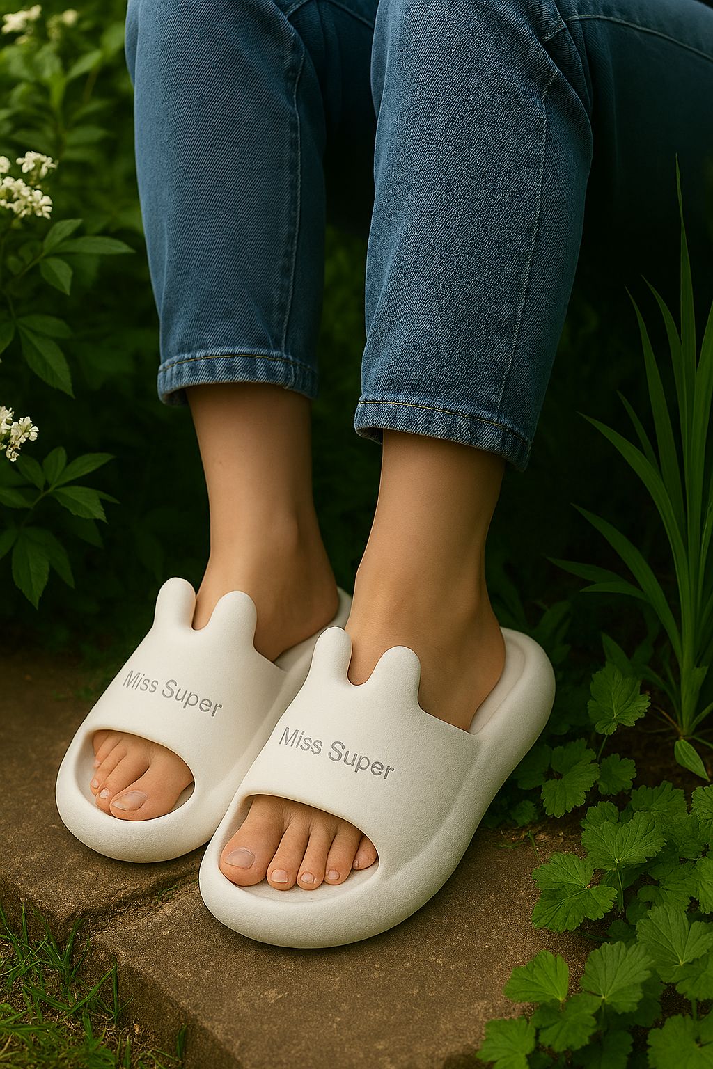 Miss Super Bunny Slide Sandals