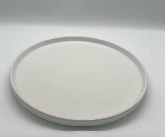 Minimalist White Ceramic Plate – 10” Diameter
