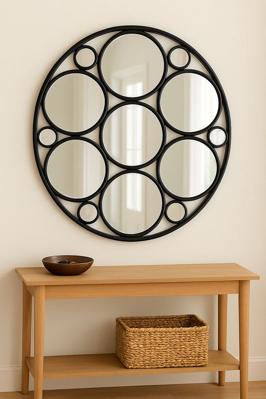 Round Multi-Mirror Wall Décor – 28" Diameter