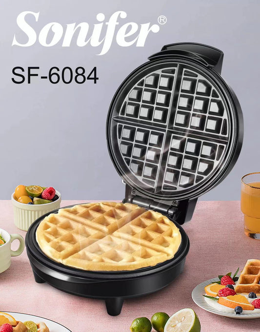 Sonifer 1000W Non-Stick Electric Waffle Maker with Adjustable Temperature Control (USF-86084)