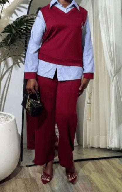 Two-piece embroidered outfit