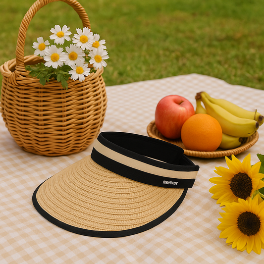 Summer Straw Visor Hat – Chic Sun Protection for Outdoor Days