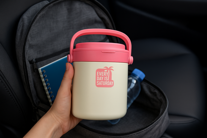 2000mL Stainless Steel & PP Insulated Lunch Box