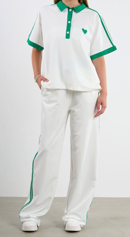 Polo Collar T-Shirt Set