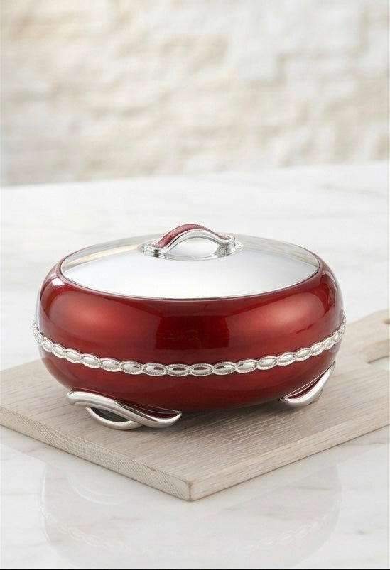 Luxury Insulated Casserole Hot Pot with Stainless Steel Inner – Elegant Food Warmer for Dinner Parties and Gifting