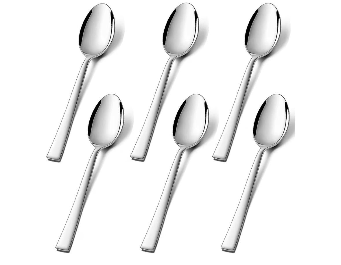 6-Piece Stainless Steel Tablespoon Set – Mirror Polish Dining & Serving Spoons