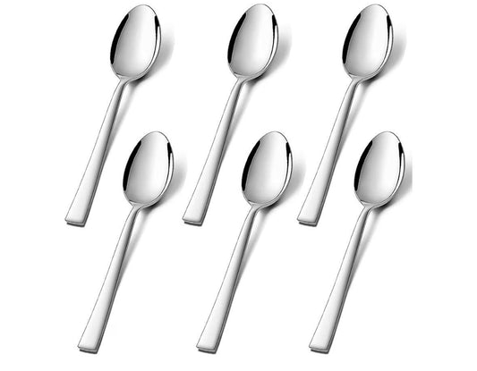 6-Piece Stainless Steel Tablespoon Set – Mirror Polish Dining & Serving Spoons