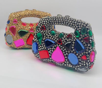 Luxury Rhinestone Crystal Clutch Bag – Multi-Color Variants