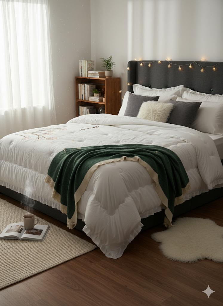Heavily Stuffed Embriodered Cotton Duvet