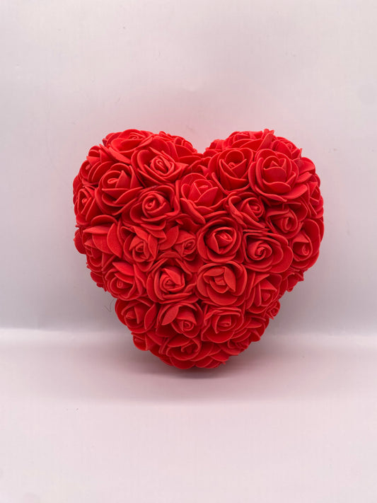 Valentine Gift Everlasting Rose Heart in Crystal Display Box – Luxury Handmade Floral Gift