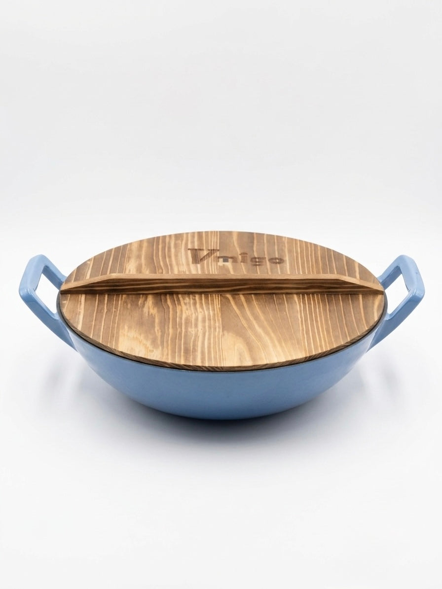 Vmigo Cast Iron Wok& Domed Fir Lid