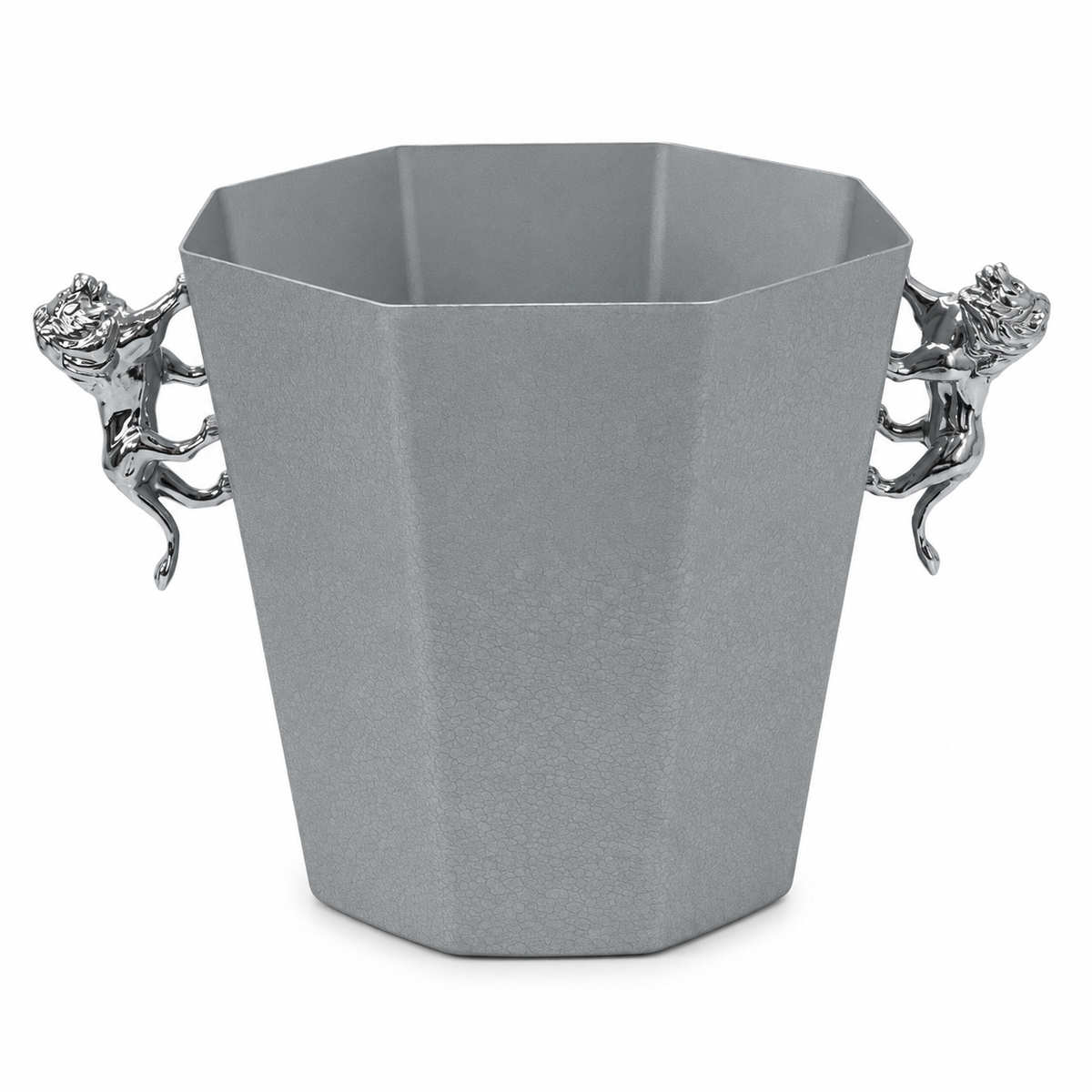 Luxury Metal Ice Bucket with Decorative Lion Handles