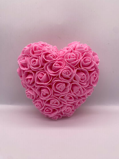 Valentine Gift Everlasting Rose Heart in Crystal Display Box – Luxury Handmade Floral Gift