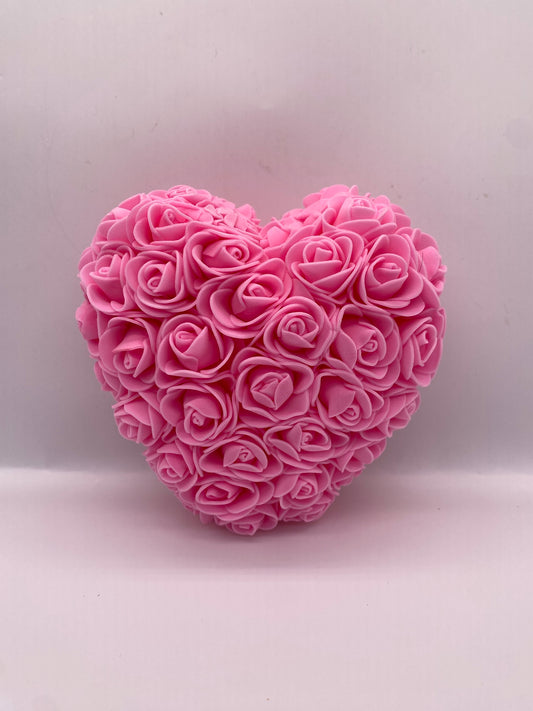 Valentine Gift Everlasting Rose Heart in Crystal Display Box – Luxury Handmade Floral Gift