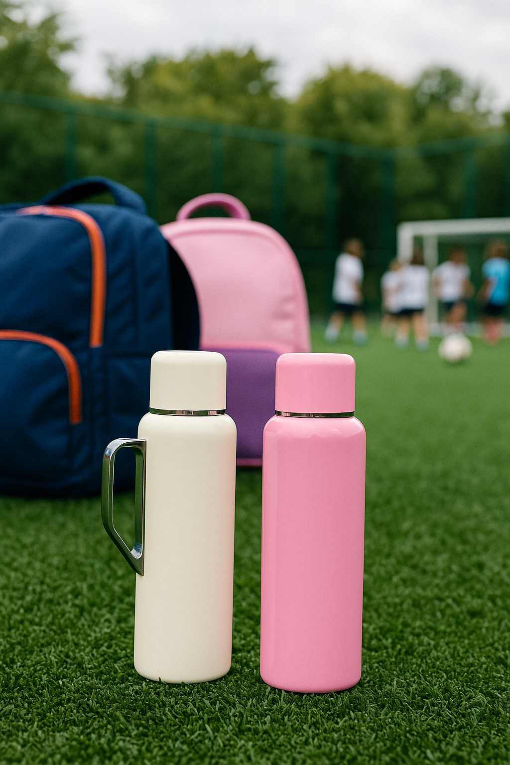 Stainless Steel  700 mL Thermos with Handle & Thermometer – Leak-Proof, Insulated, Multi-Color