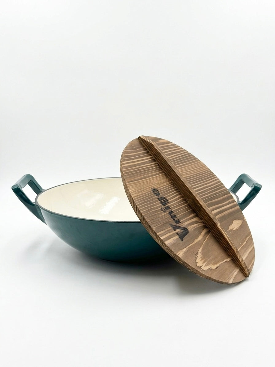 Vmigo Cast Iron Wok& Domed Fir Lid