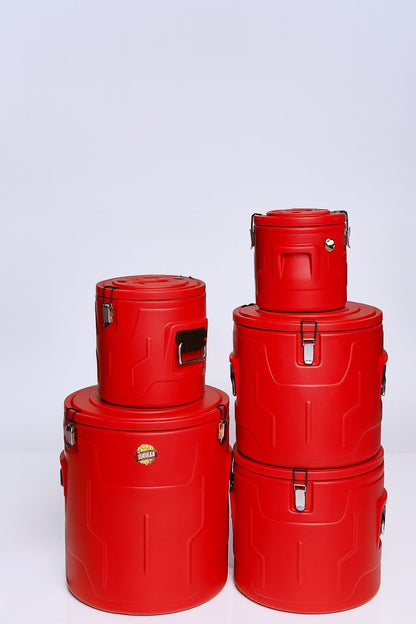 Heavy-Duty Red Food Storage Containers – Insulated & Stackable (XS to XL Sizes)
