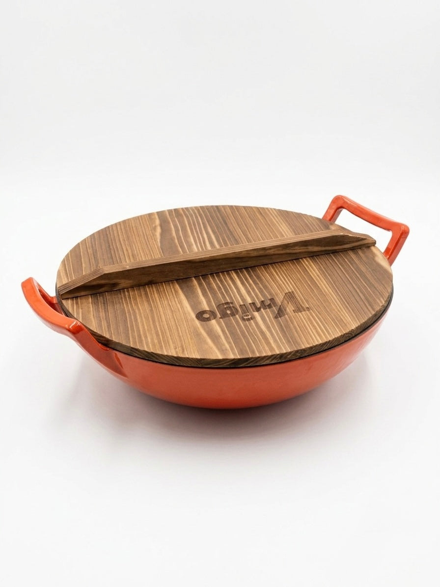 Vmigo Cast Iron Wok& Domed Fir Lid