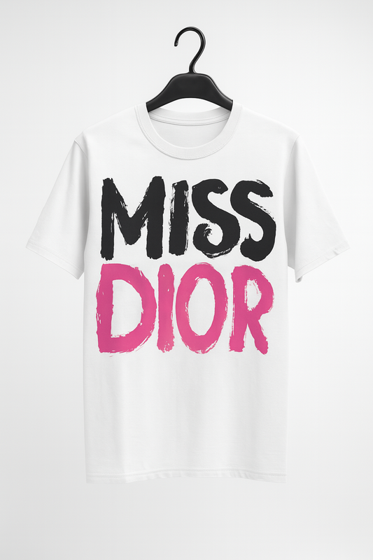 Miss Dior Graphic Print White T-Shirt