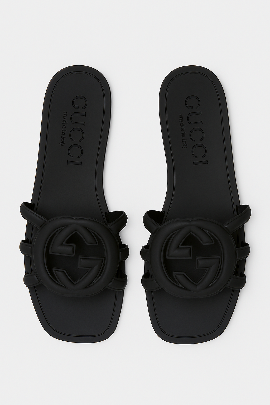 Slide Sandals with Bold Designer-Inspired Logo