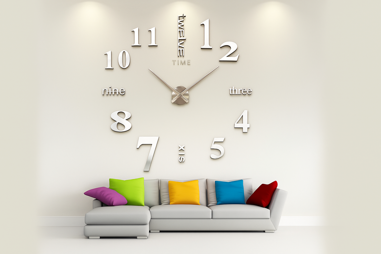 Modern DIY Wall Clock Kit – Silent, Removable, Easy to Install