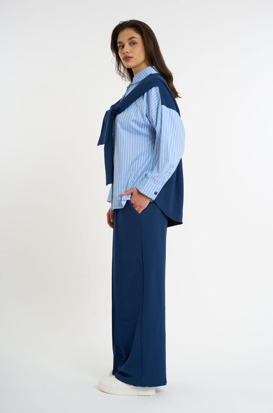 Cardigan-Style Detailed Co-Ord Set