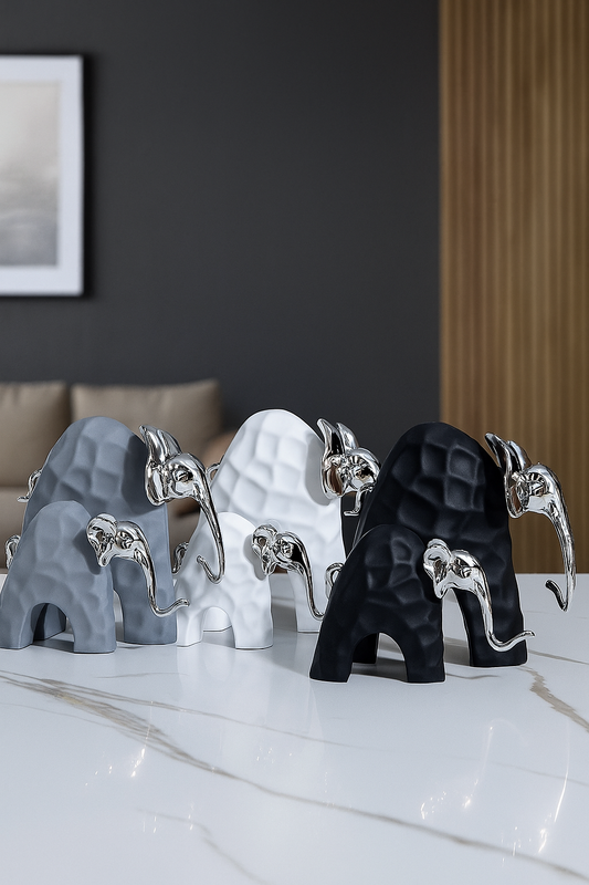 6-Piece Bathroom Accessory Set with Wooden Accents – Black and White Options