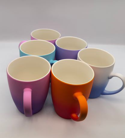 Matte Ombre Gradient Ceramic Mug – Soft-Touch Matte Finish Coffee Cup