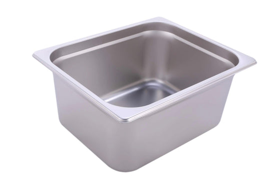 Deep Stainless Steel Gastronorm (GN) Pan – Heavy-Duty Food Service Tray (27cm x 20cm x 15cm)