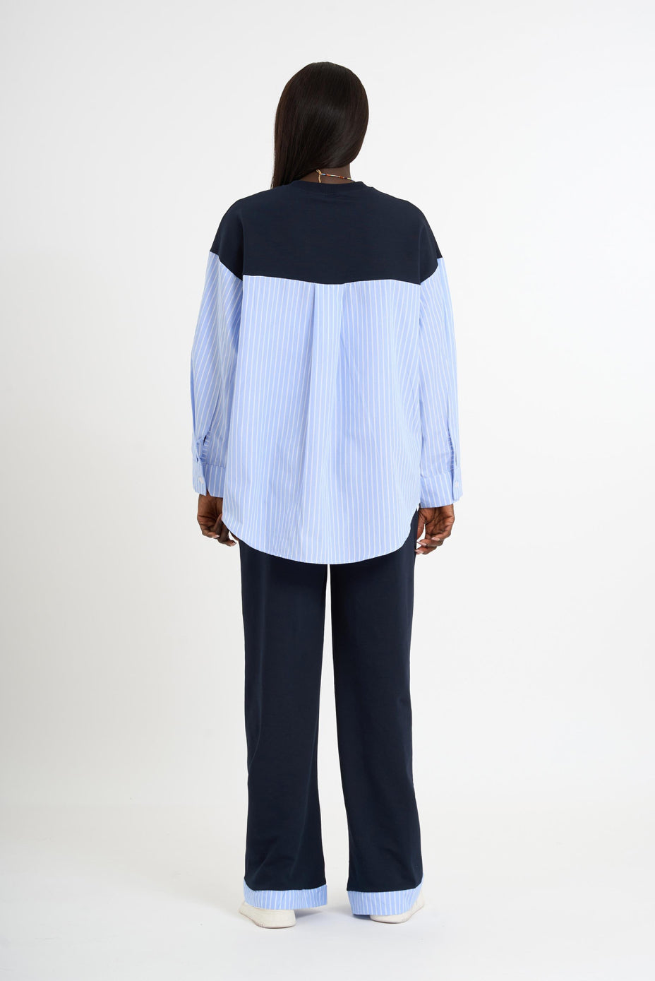 Contrast-Trim Tracksuit Set