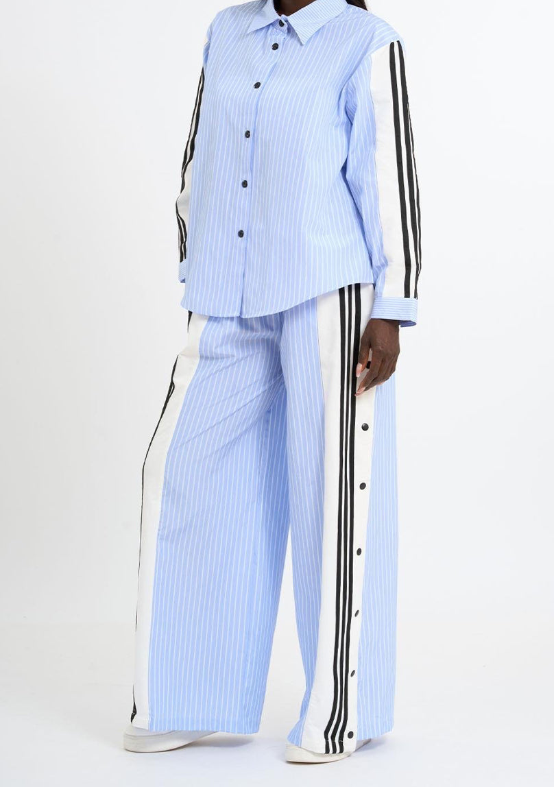 Co-Ord Set in Stripes with Side Slits