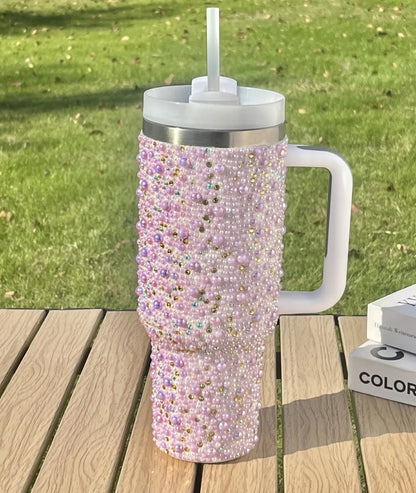 Bling Stanley-Style 40oz Tumbler with Handle
