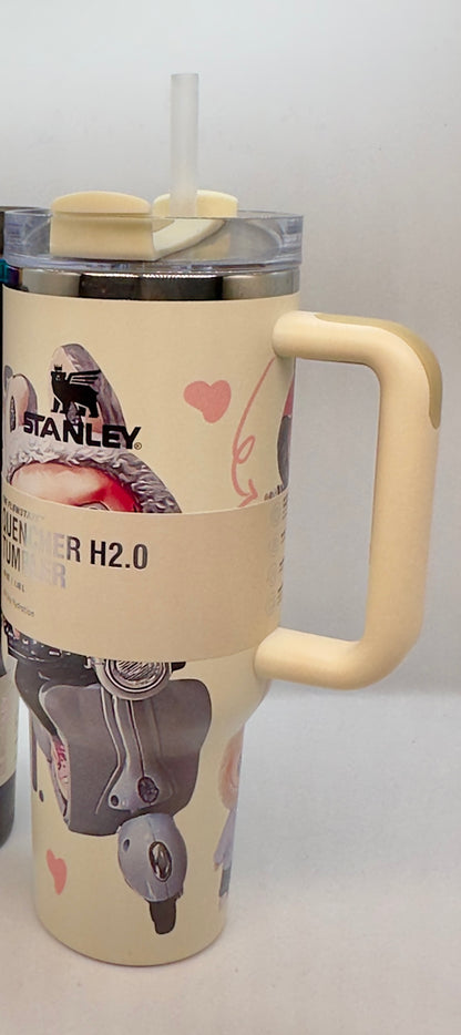 Limited Edition Labubu x Stanley Quencher H2.0 FlowState Tumbler - 40oz Insulated Travel Mug with Lid and Straw