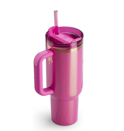 Stanley-Style Barbie-Inspired 40oz Quencher Tumbler