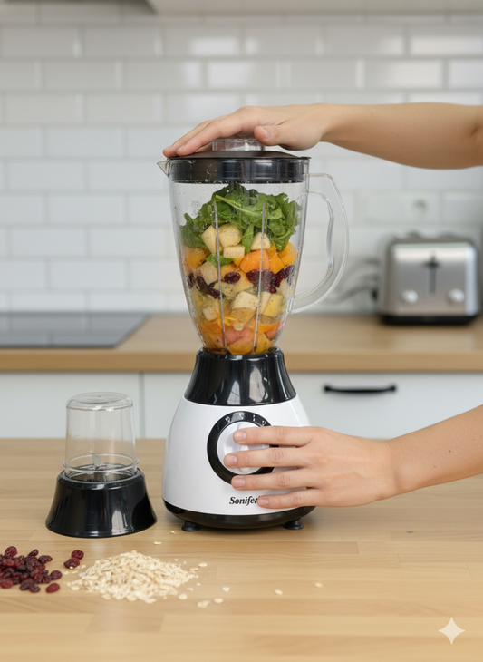 Sonifer 2-in-1 Multi-Function Blender & Grinder (1.5L, 300W)