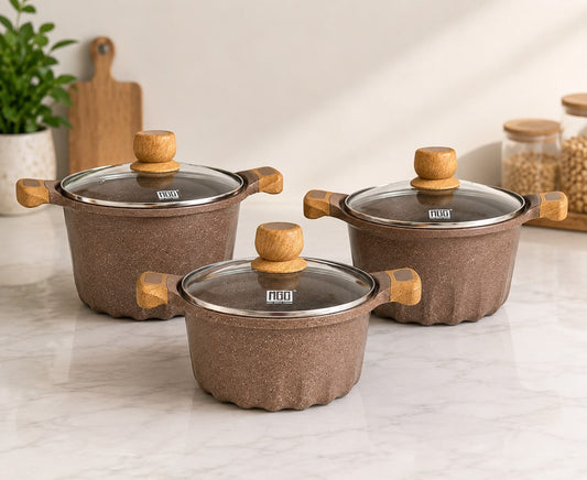 MGC Die Cast Granite Non-Stick Cookware Set