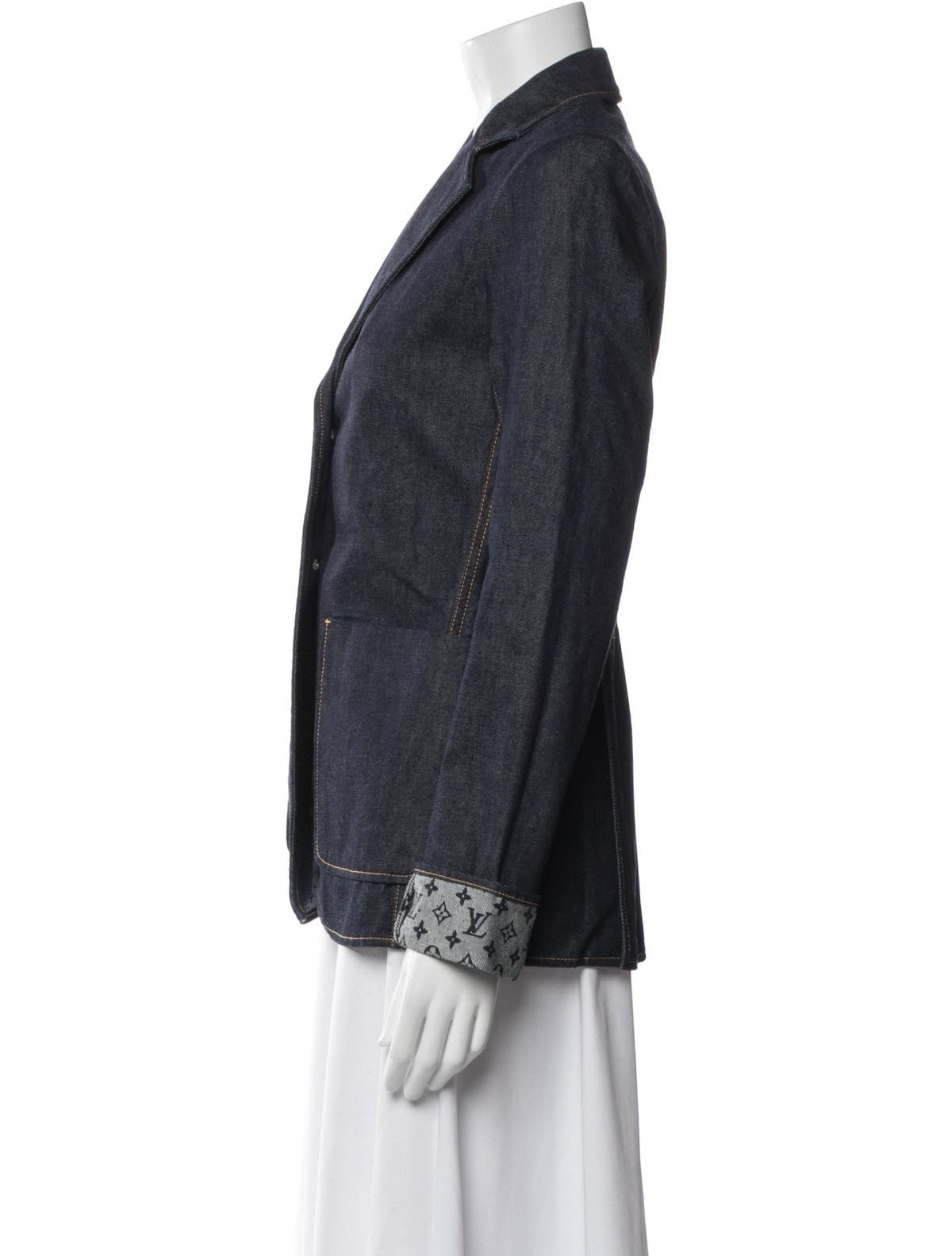 Women’s Denim Blazer Jacket – Tailored Button-Up Casual & Smart Jacket