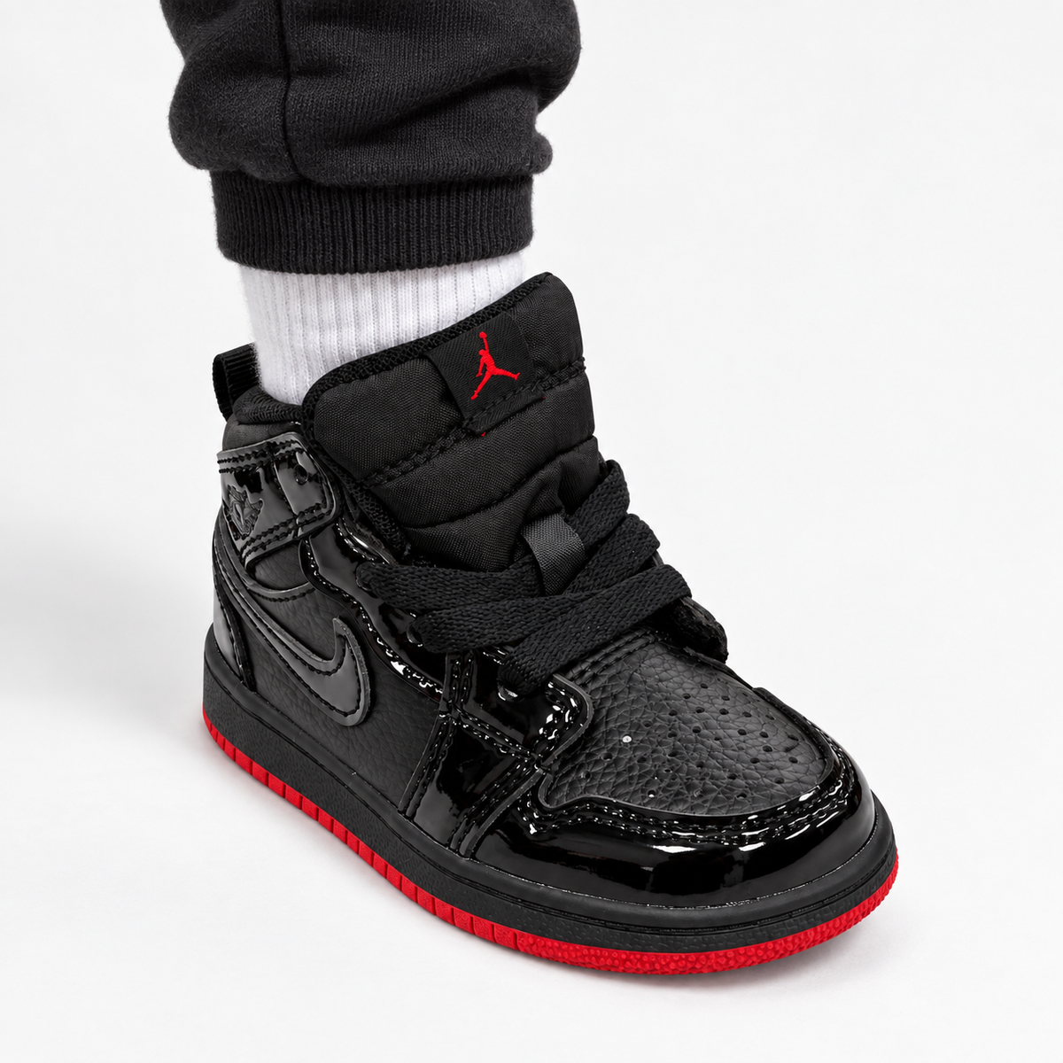 Jordan 11 Retro Low (PS) Kids’ Sneakers – Black & Rose Red – Size 1Y