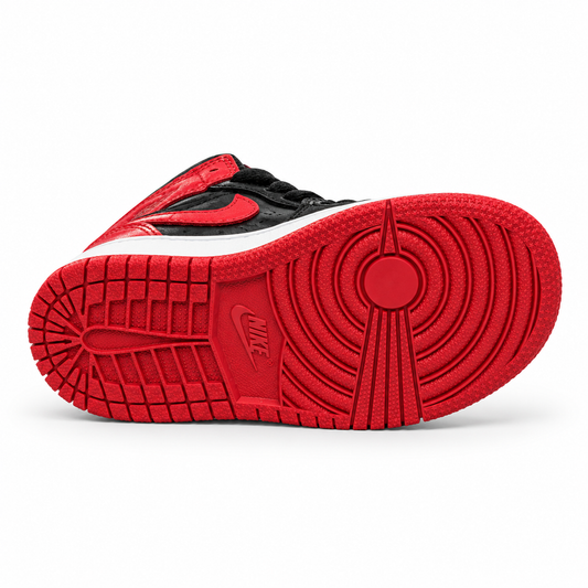 Air Jordan 1 Retro High GT Kids Sneakers – Black/Red Mirror | AQ2665-063