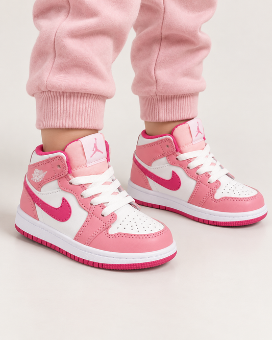 Jordan 1 Retro High GT Kids Sneakers – Pink– Size 7C
