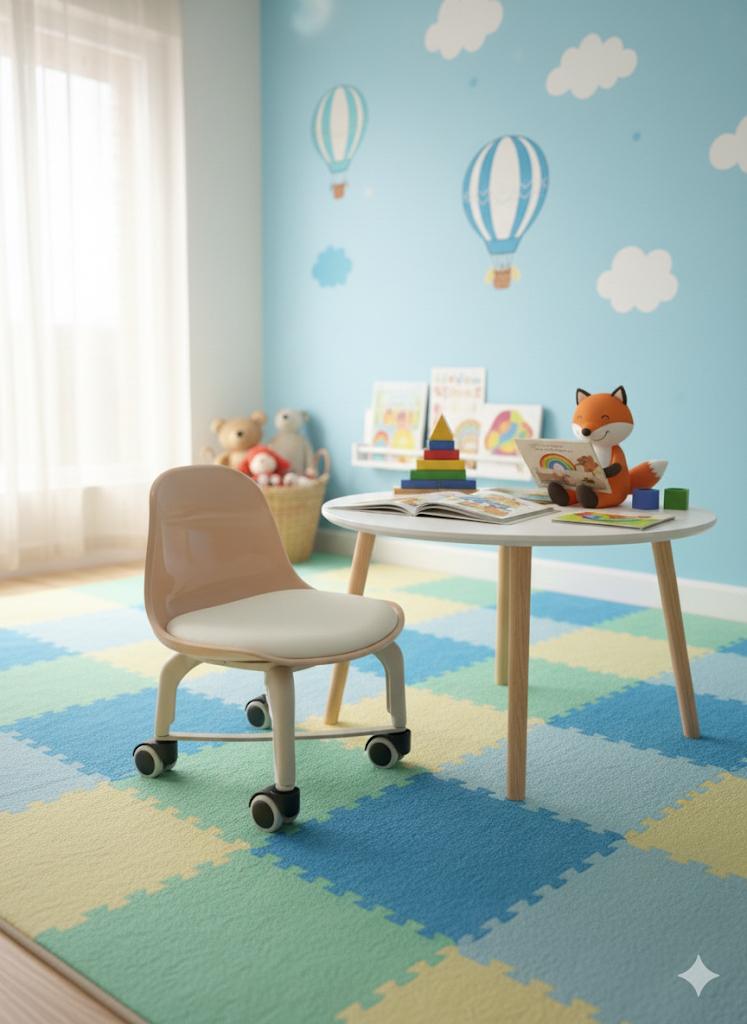 Cushioned Rolling Toddler/Kids Activity Chair