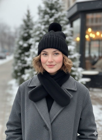 Ultimate Cold Weather Protection: Insulated  Knit Hat & Matching Scarf