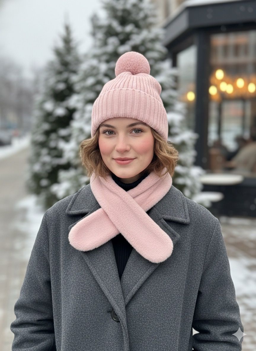 Ultimate Cold Weather Protection: Insulated  Knit Hat & Matching Scarf