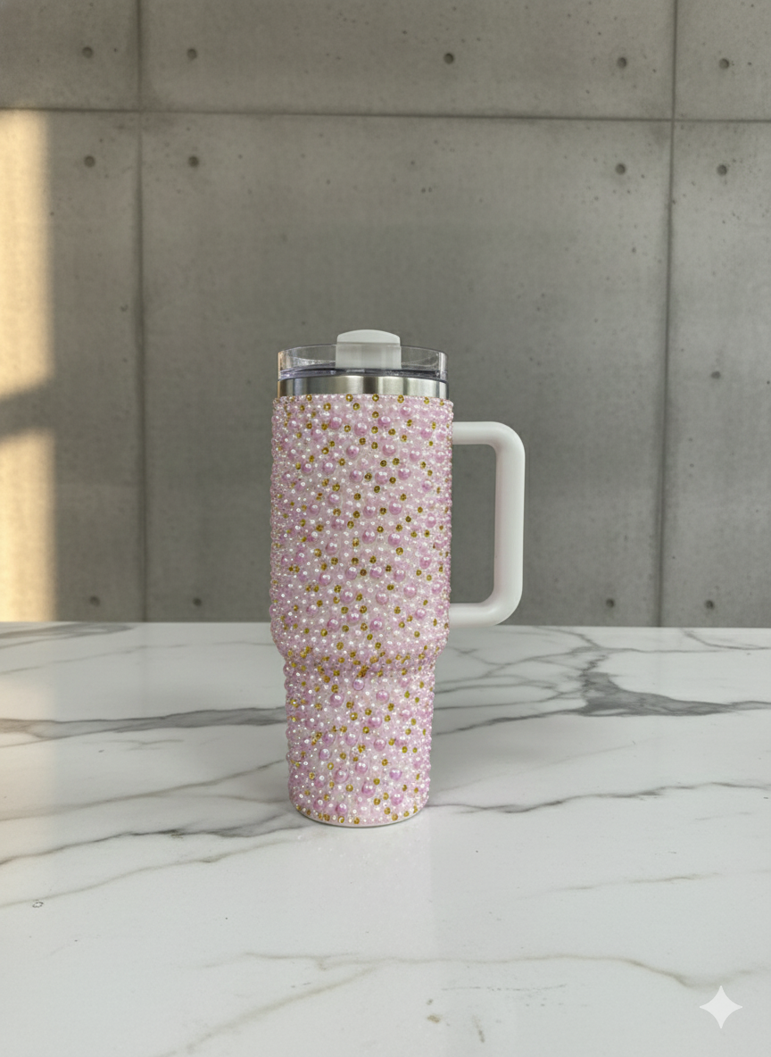 Bling Stanley-Style 40oz Tumbler with Handle