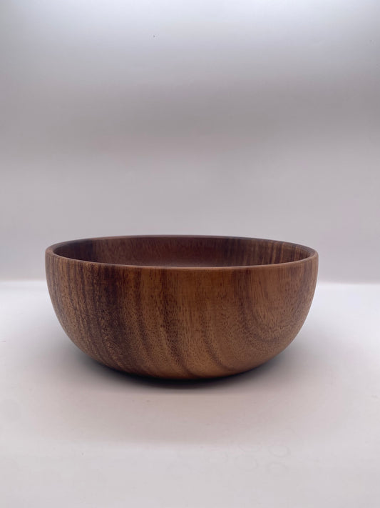 Natural Acacia Wood Serving Bowl – 18 cm / 20 cm / 22 cm | Salad, Fruit & Serving Bowl